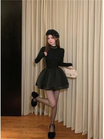 Korea style High collar Knitting Dress 