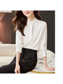 Vintage style OL Fashion Solid color Blouse for women