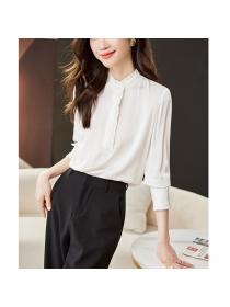 Vintage style OL Fashion Solid color Blouse for women