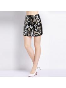 European style Sequin Fashion short skirt