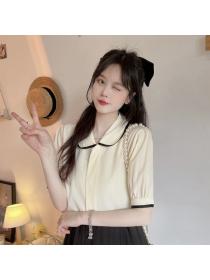 Korea style Summer puff sleeve Chic Top
