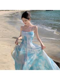 Korea style Sexy Beach dress Maxi dress 