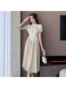 Vintage style Fashion Luxury Long dress 