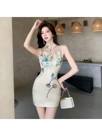 Vintage style Summer sexy Sleeveless dress for women