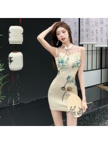 Vintage style Summer sexy Sleeveless dress for women