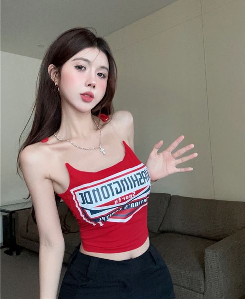 Korea style Sexy Sleeveless Top with chest pad
