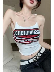 Korea style Sexy Sleeveless Top with chest pad