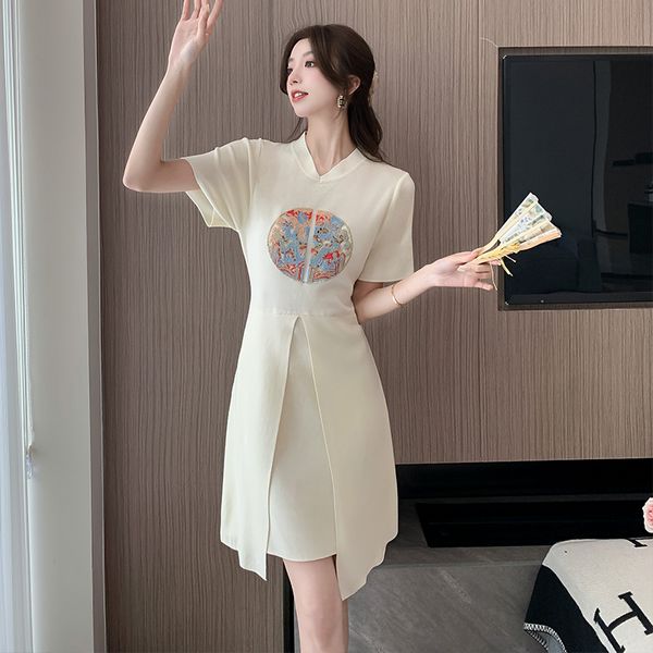 Retro-style Summer Luxury Short sleeve dress
