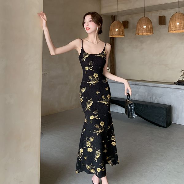 Korea style Sexy High waist Fishtail dress