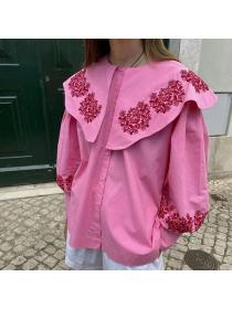 European style Sweet Lantern sleeve Blouse  
