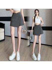 Chinese style Fashion Split High waist skirt 