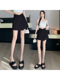 Chinese style Fashion Split High waist skirt 